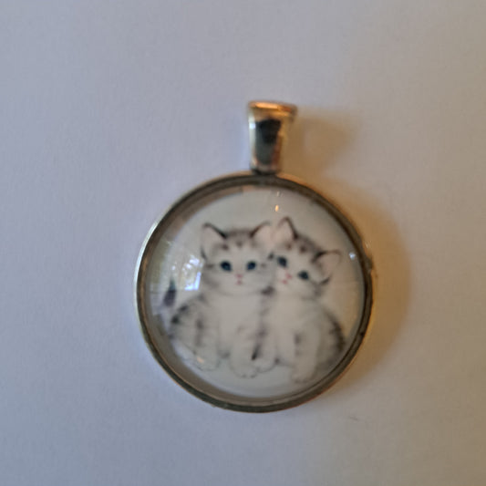 Two Kitties Pendant