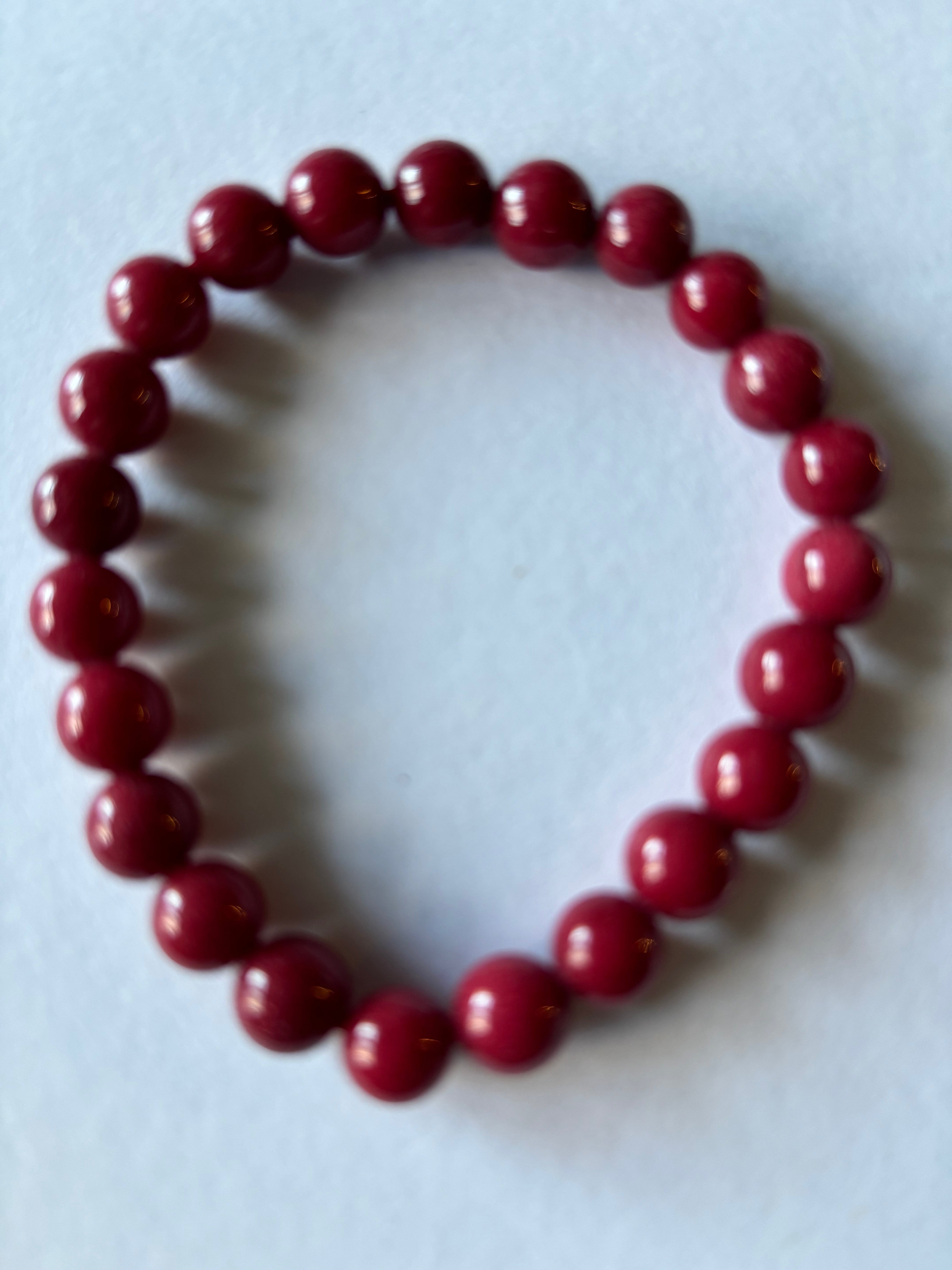 8 mm Mountain Jade Stretch Bracelet