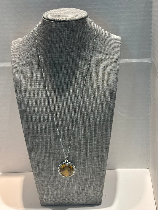 Tiger’s Eye Radiance Pendant Necklace – 18"