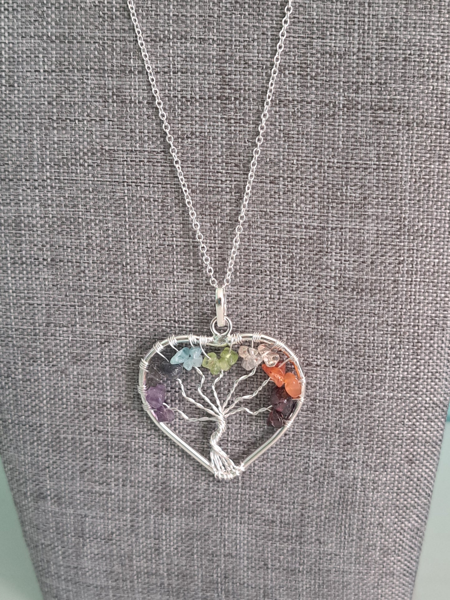 Heart Chakra Tree of Life Necklace
