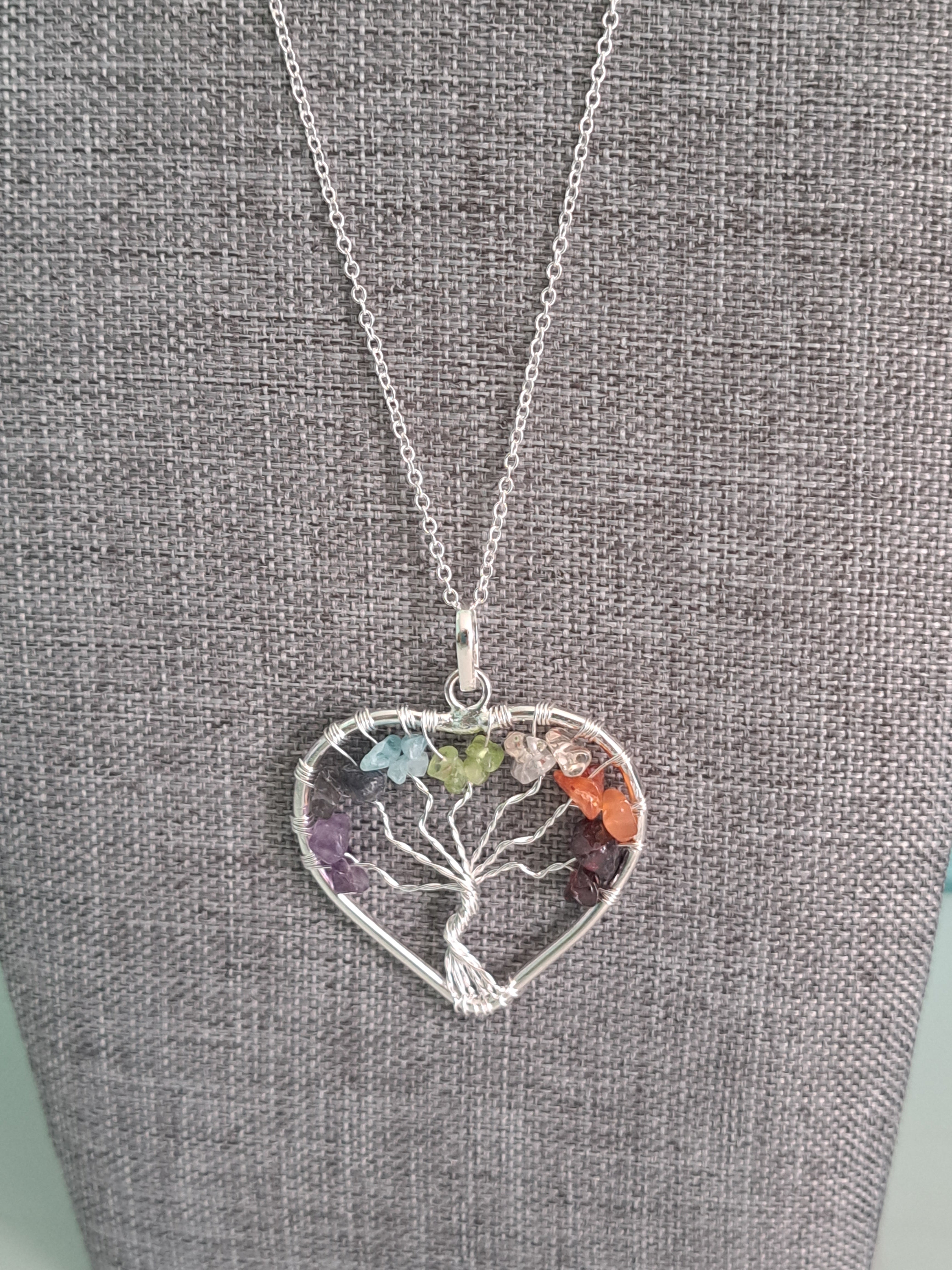Heart Chakra Tree of Life Necklace