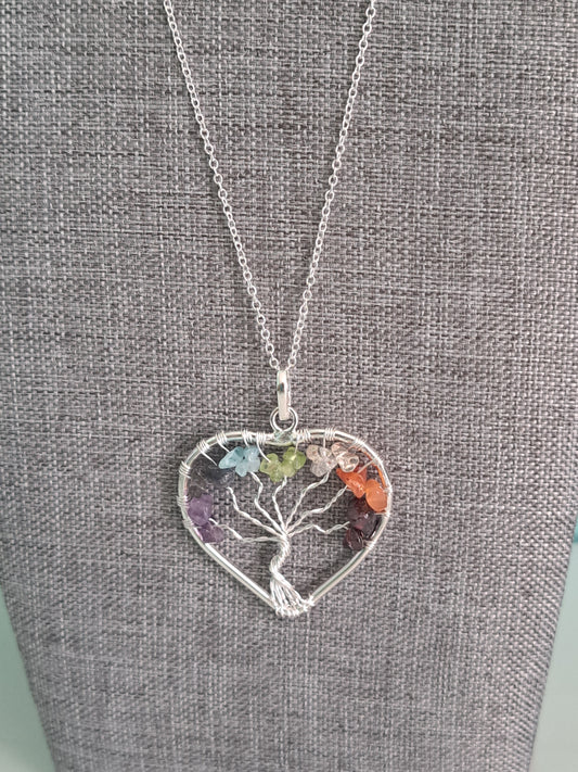 Heart Chakra Tree of Life Necklace