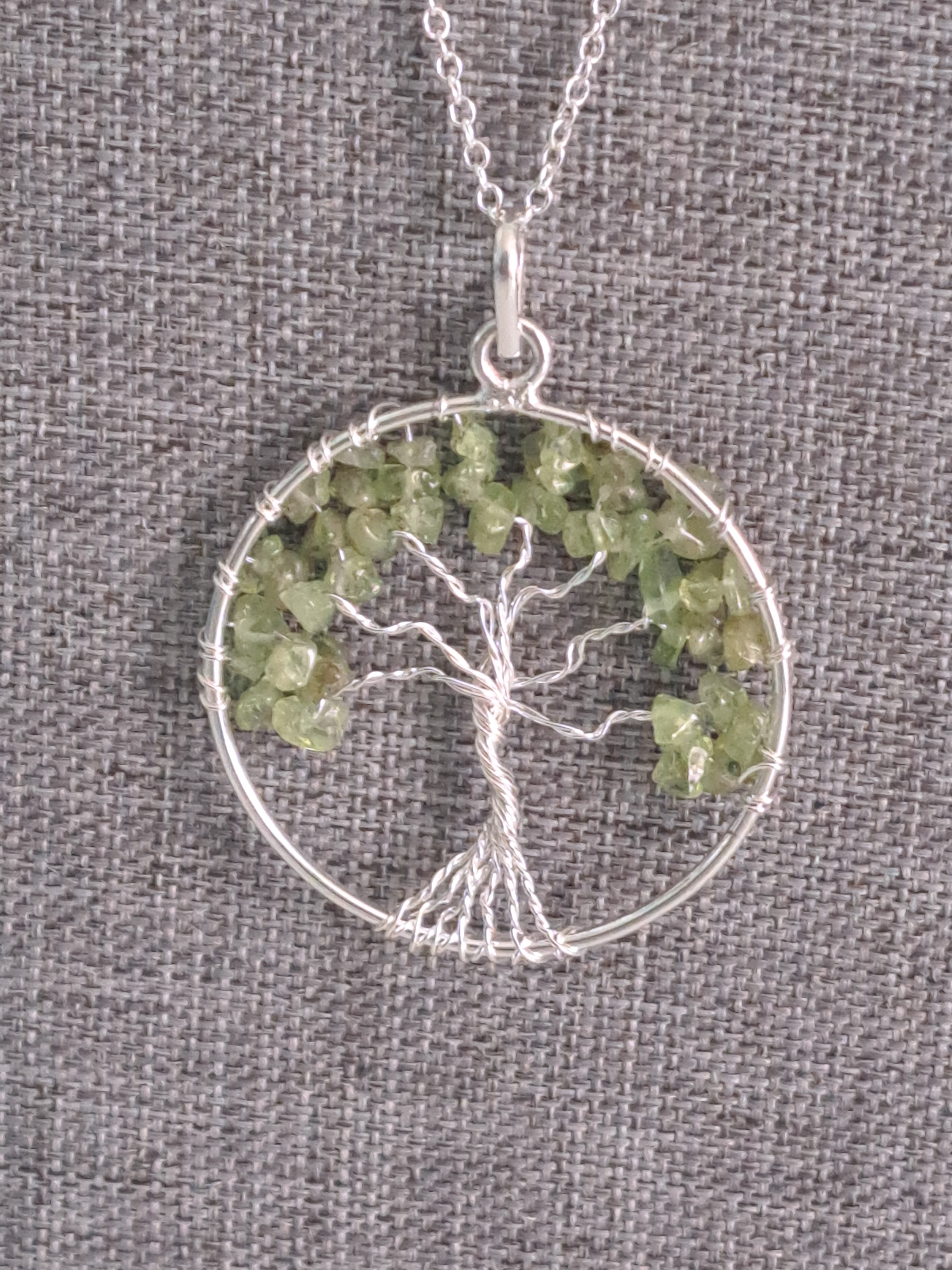 Peridot Tree of life Necklace