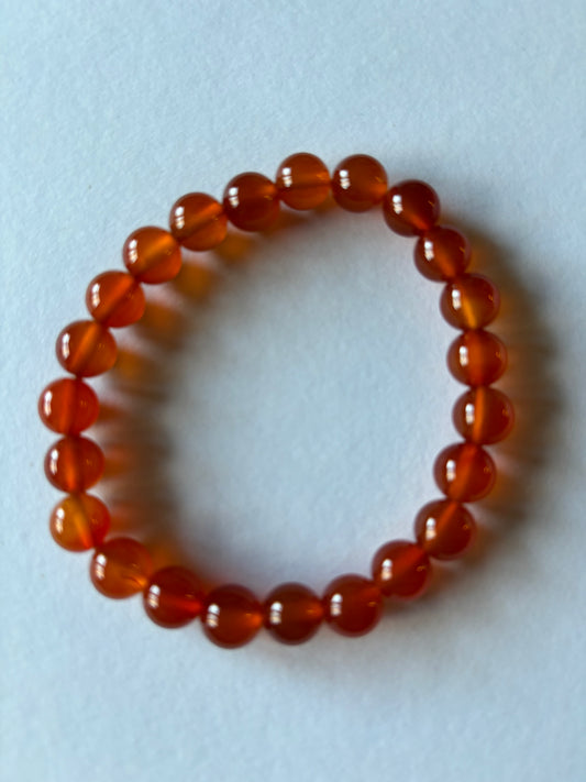 8 MM Red Agate Stretch Bracelet