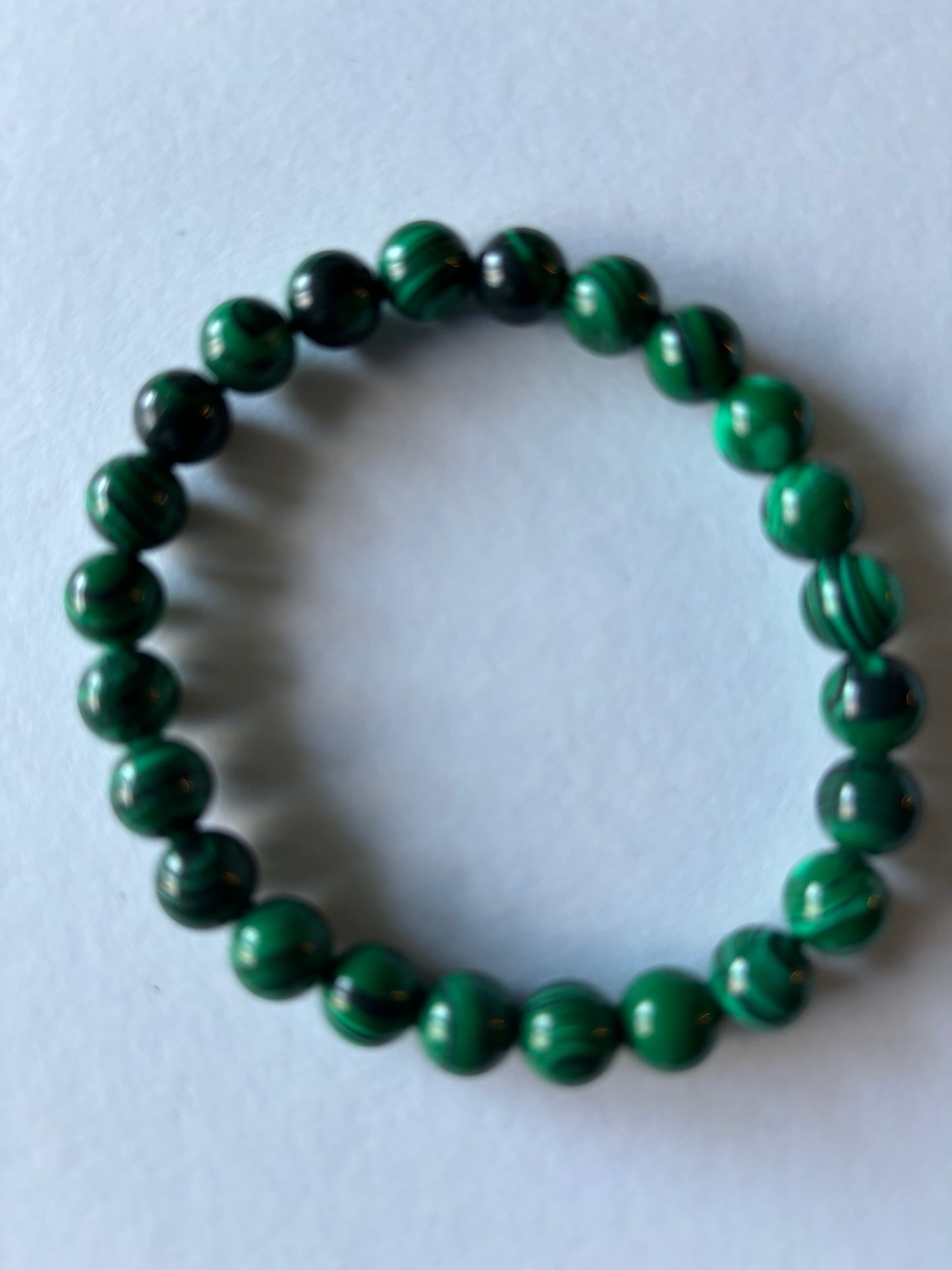 8 mm Malachite Stretchy Bracelet