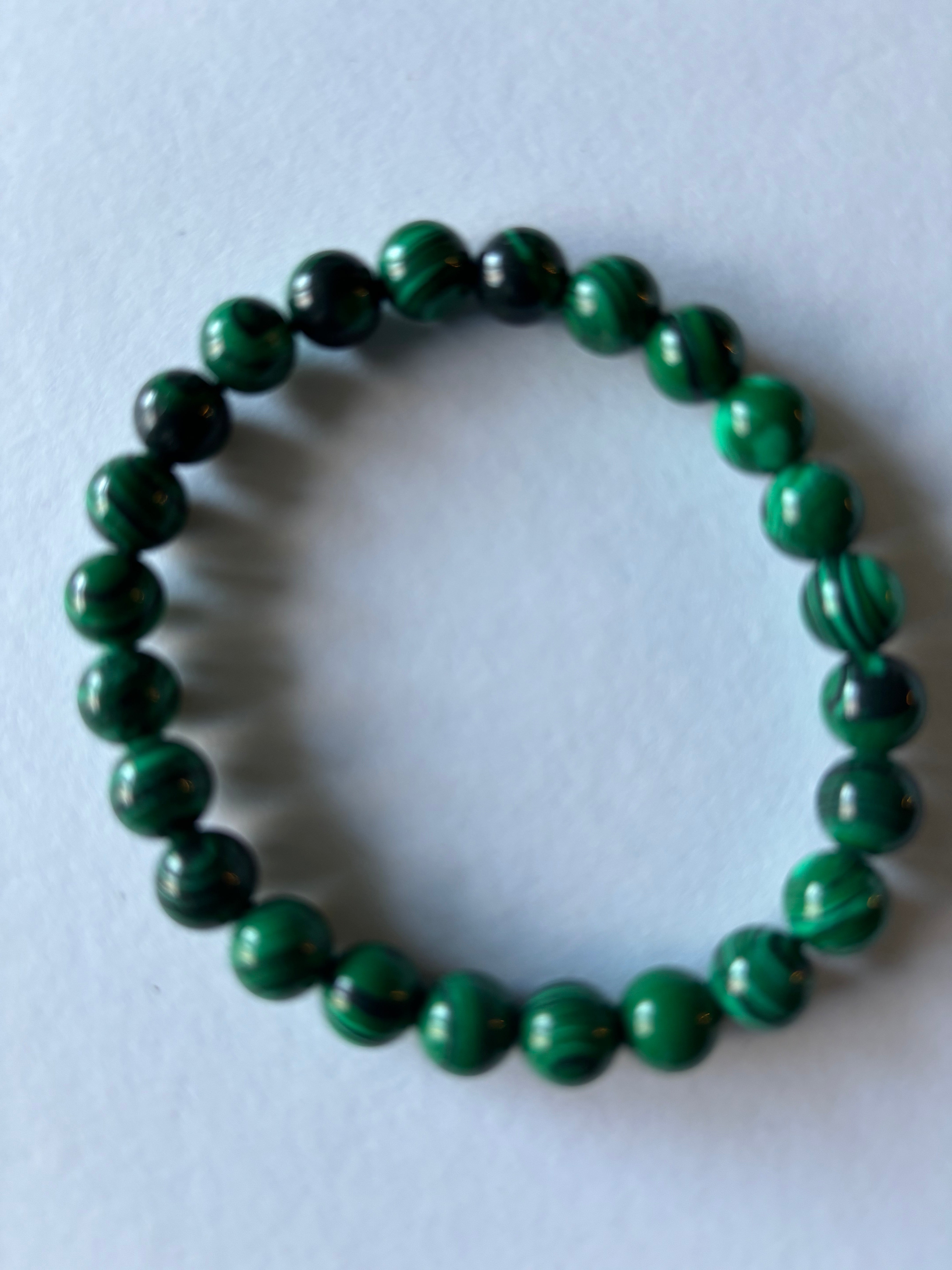 8 mm Malachite Stretchy Bracelet