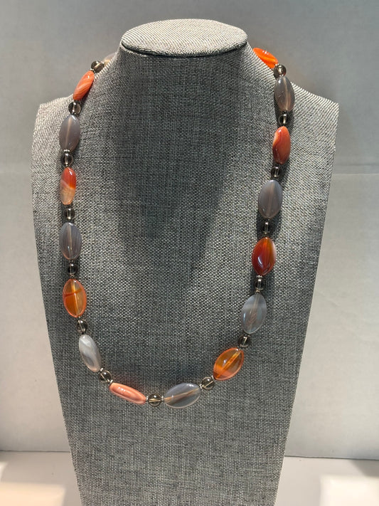 Sardonyx & Smoky Quartz Necklace – Strength, Clarity, and Grace