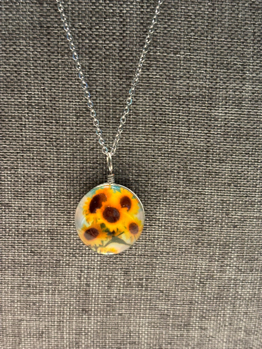 Sunflower Field Necklace – A Garden of Joy and Light