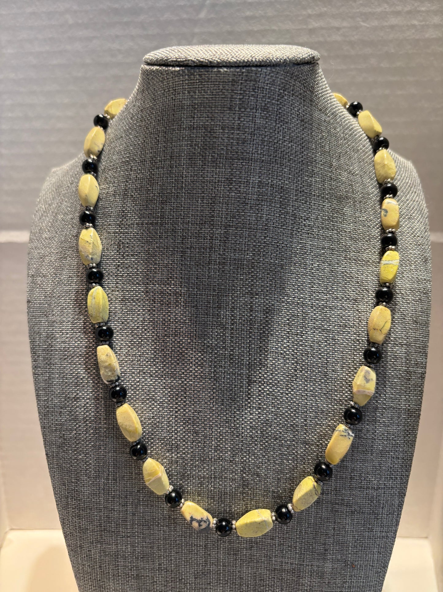 Serpentine Transformation Necklace with Black Onyx Protection Beads