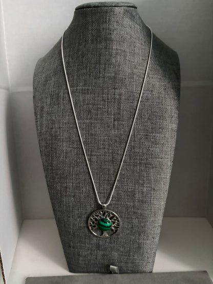 Tree of Life Malachite Energy Necklace