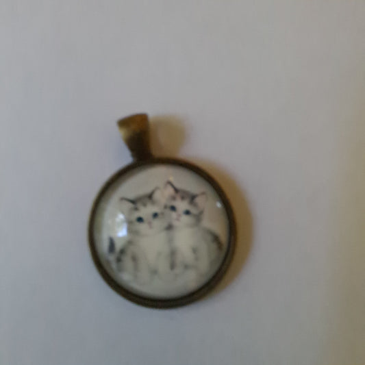 Two Kitties Pendant